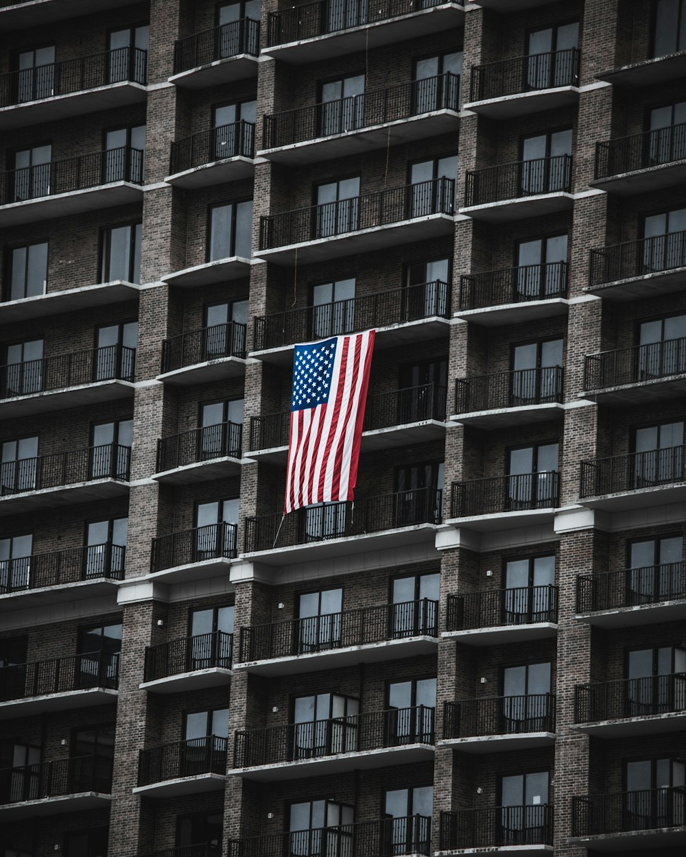 U.S.A flag on building