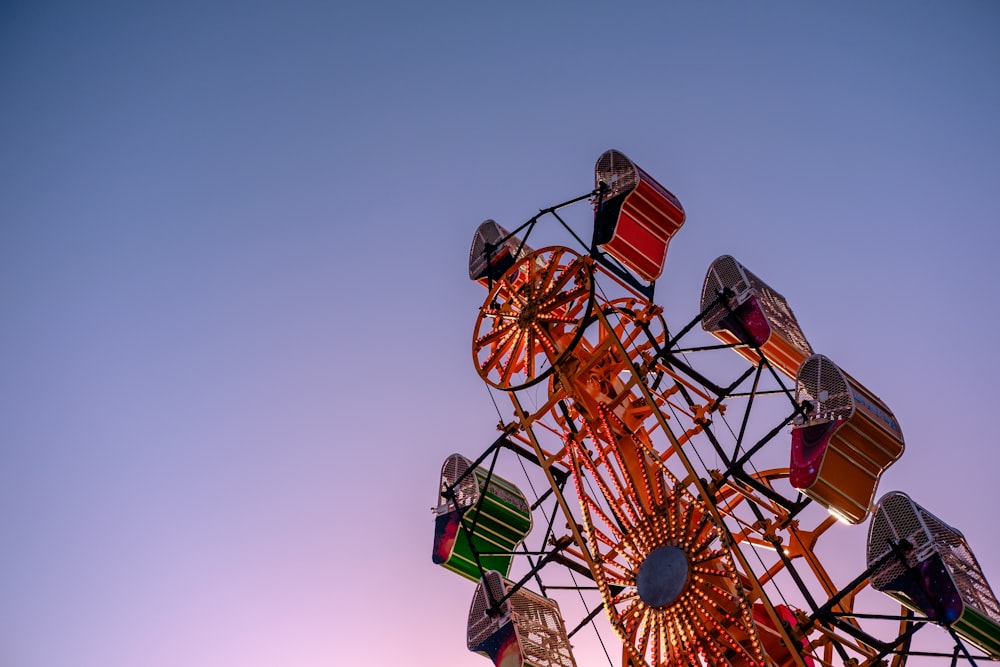 low-angle photography of amusement park ride