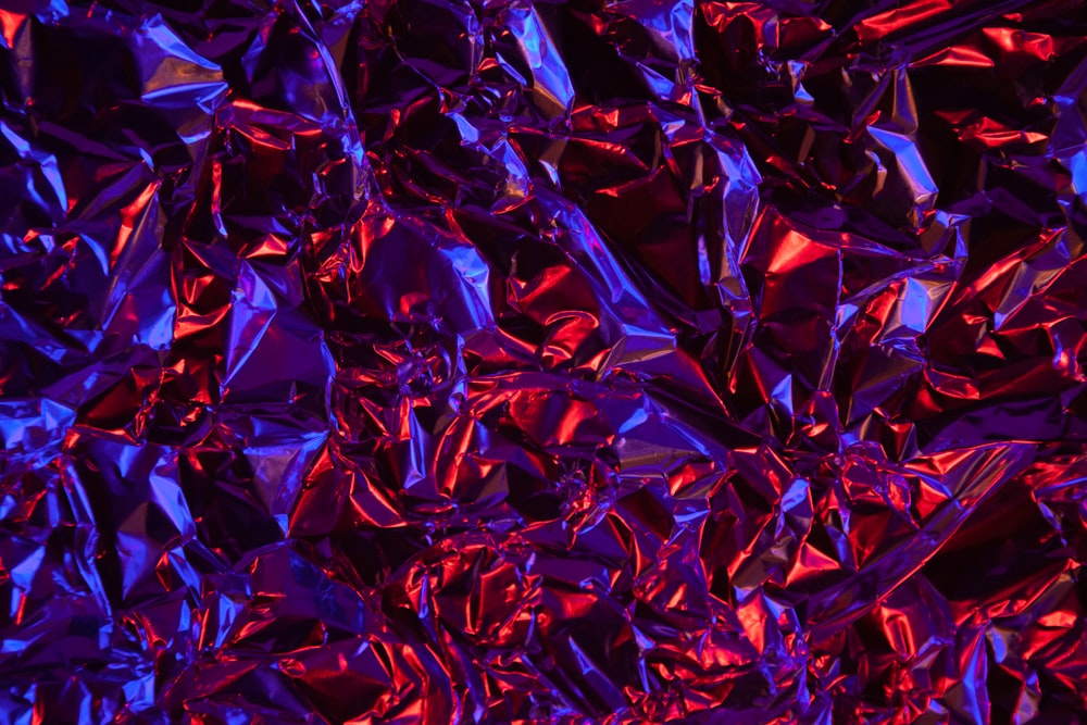 crumpled purple paper