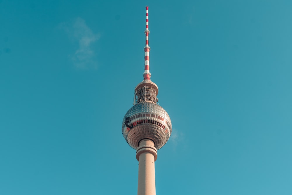 gray and red tower