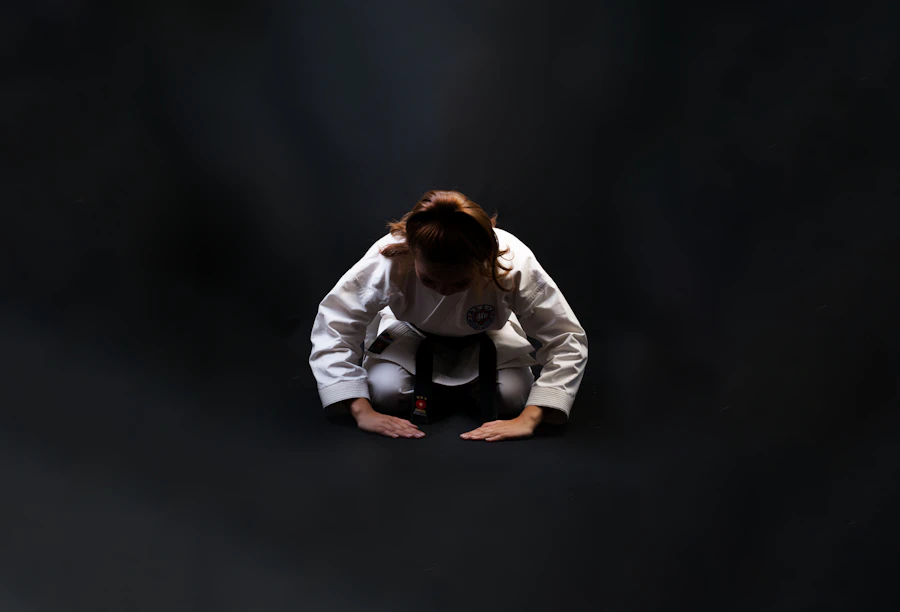 Niño practicando judo