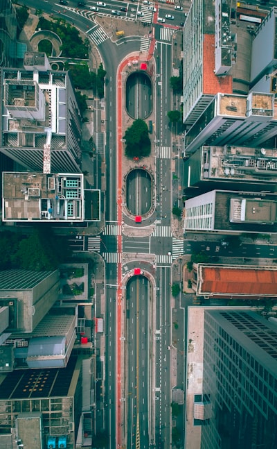 Vista aérea de la Avenida Paulista de Sao Paulo