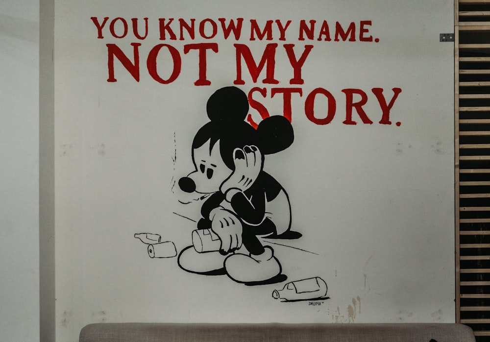 Mickey Mouse lonely poster