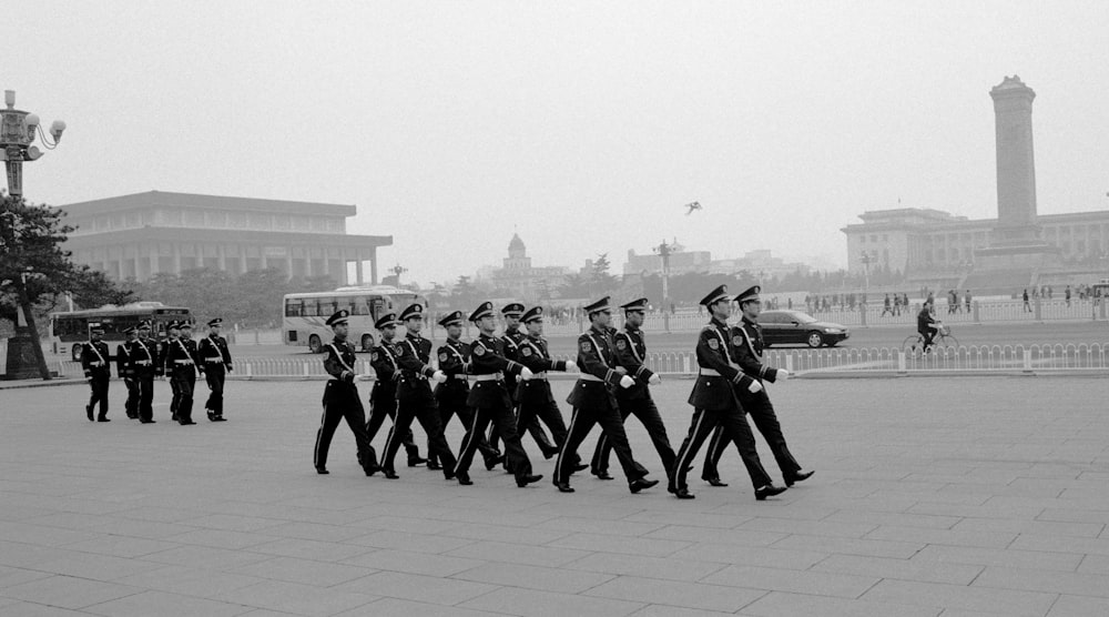 group of men walking