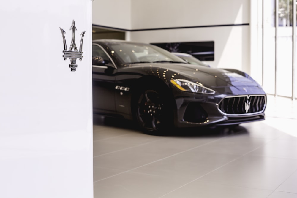 black Maserati vehicle