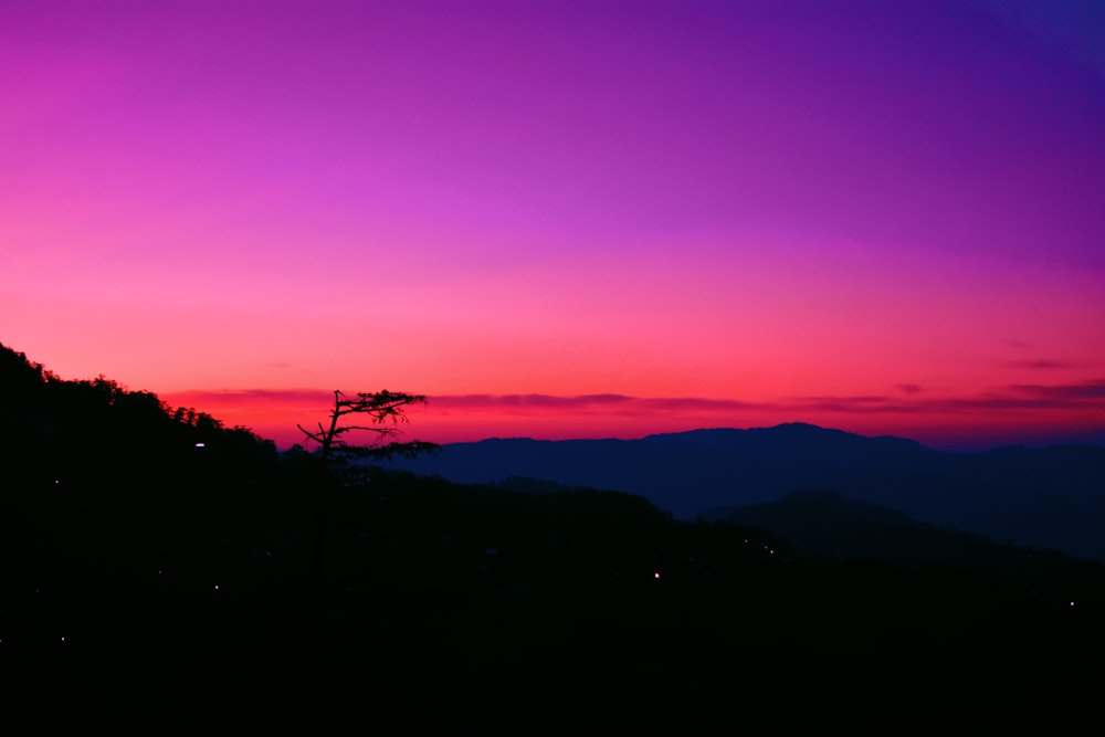 silhouette of mountain