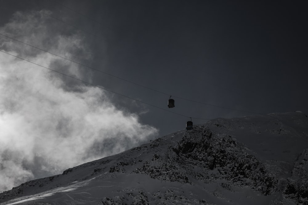 gray scale photo of mountain