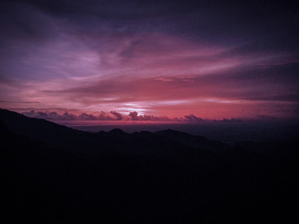 silhouette of mountain