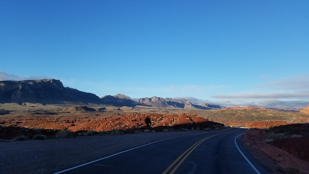 empty curved road