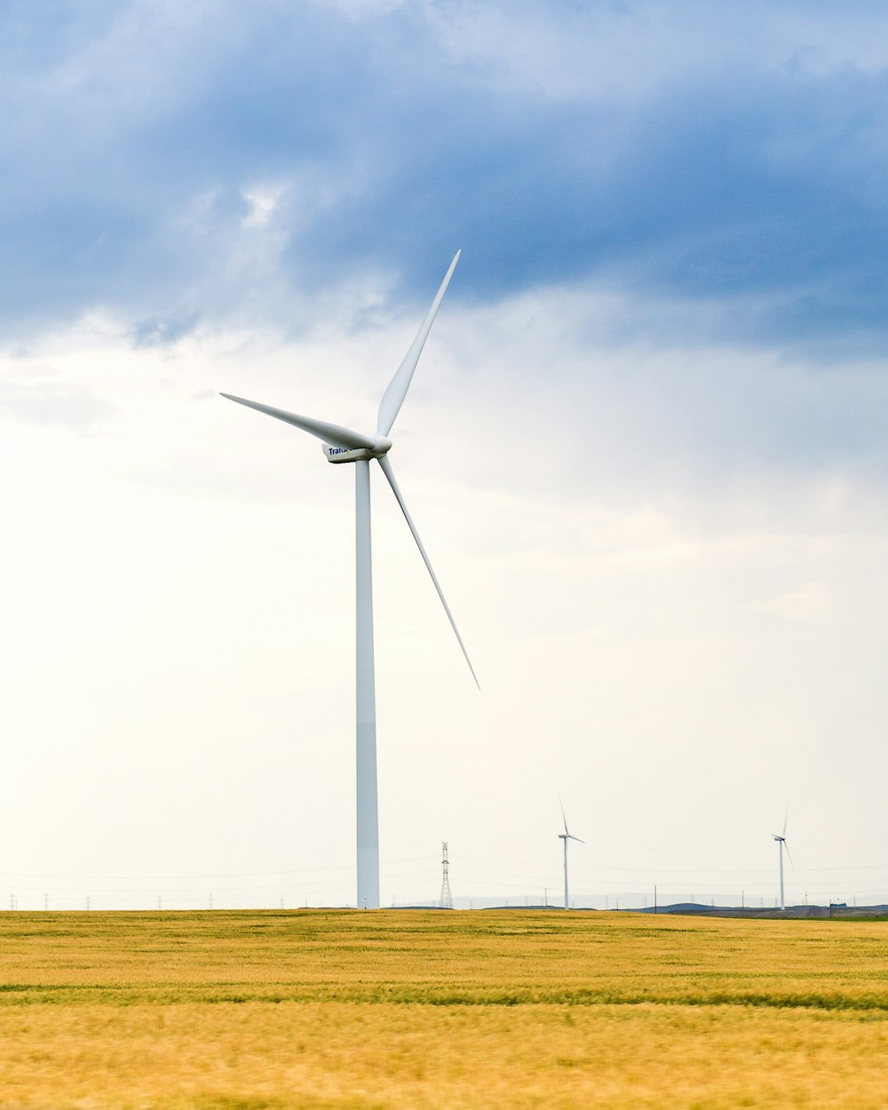 white wind turbine