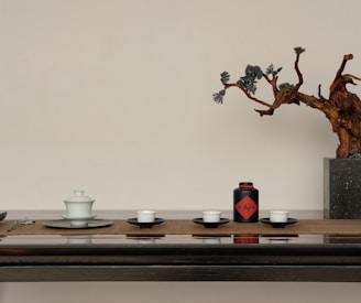 brown bonsai on top of table
