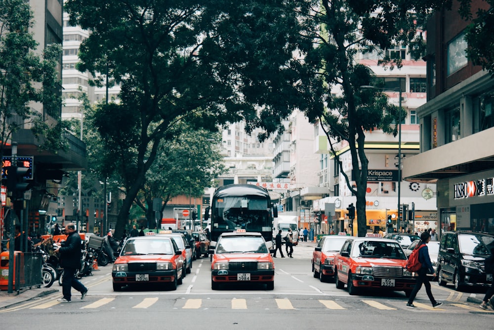 vehicles on road during daytime