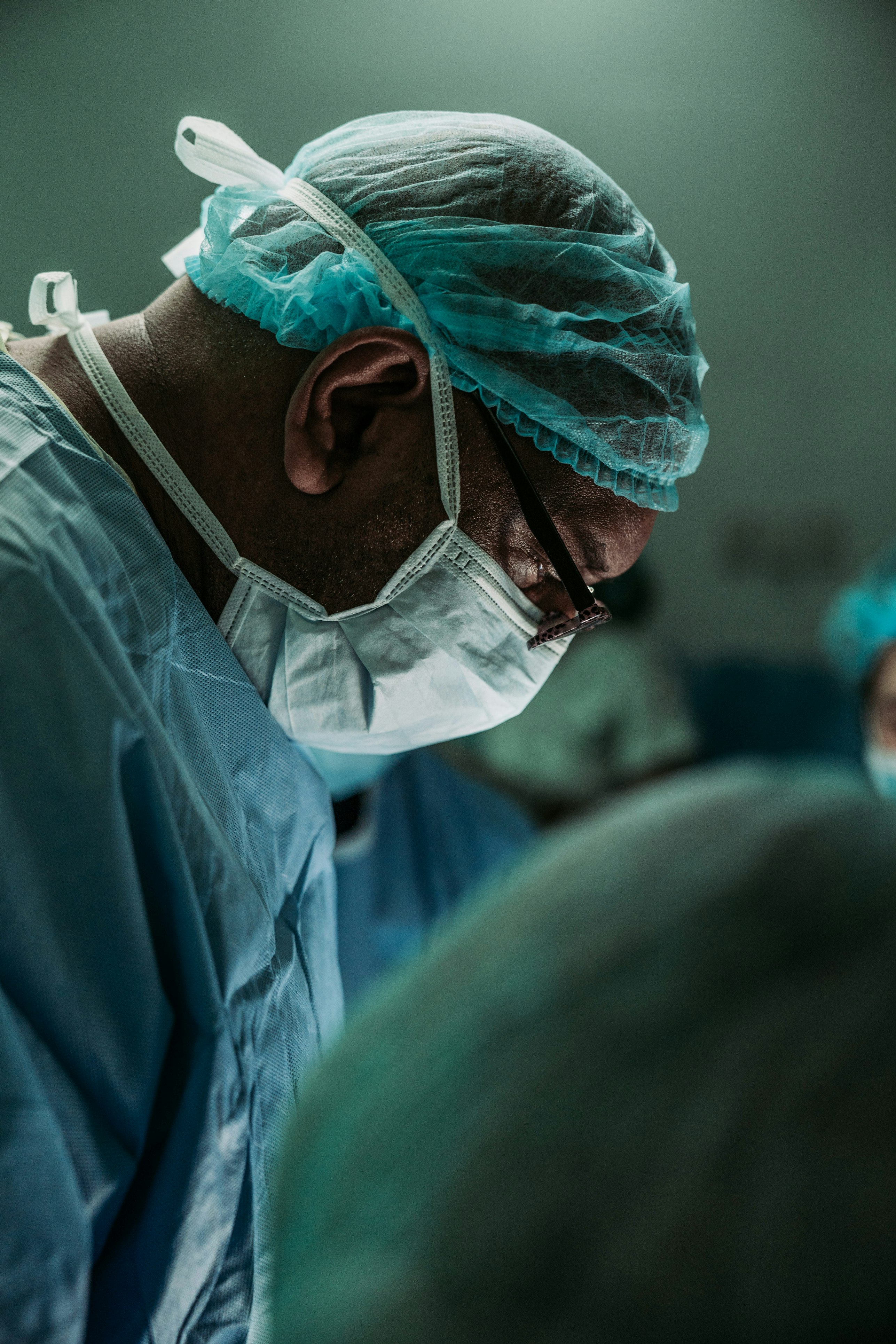 A diverse group of confident medical professionals.
