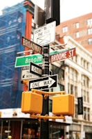 road signage on pole