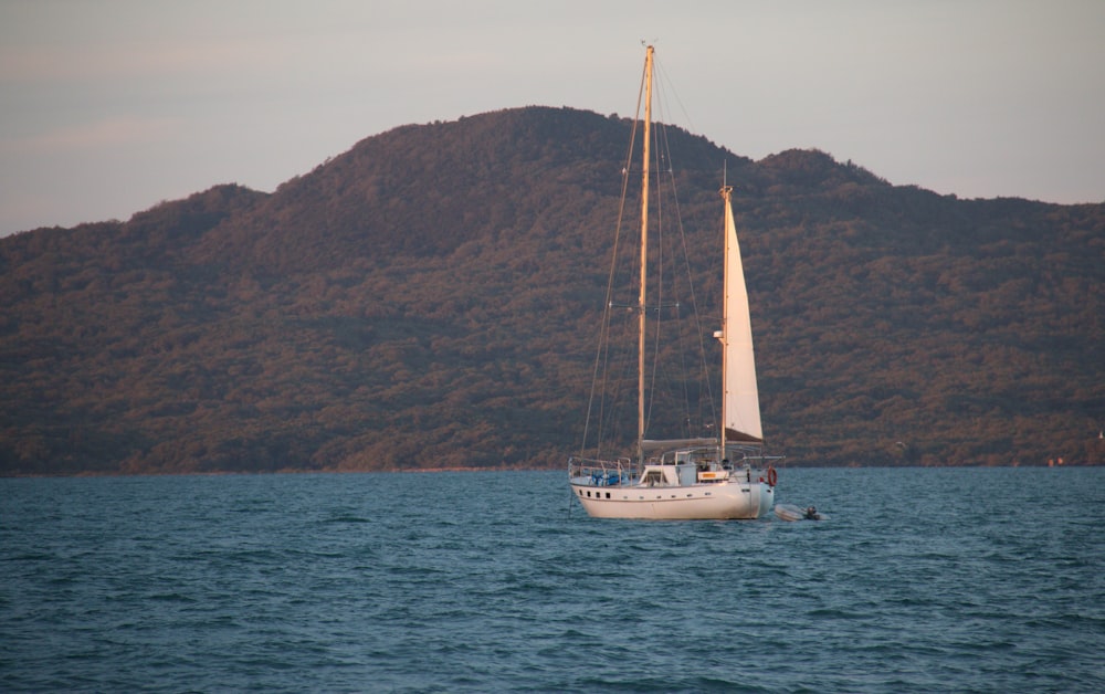 white boat on sea