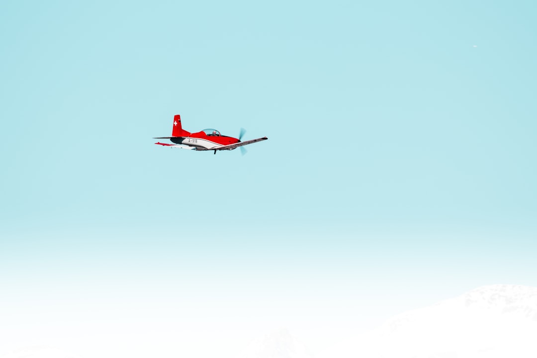 red airplane, Pilatus NCPC-7 A-918