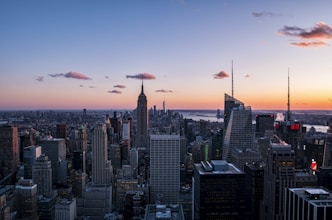 high-rise building during blue hour
