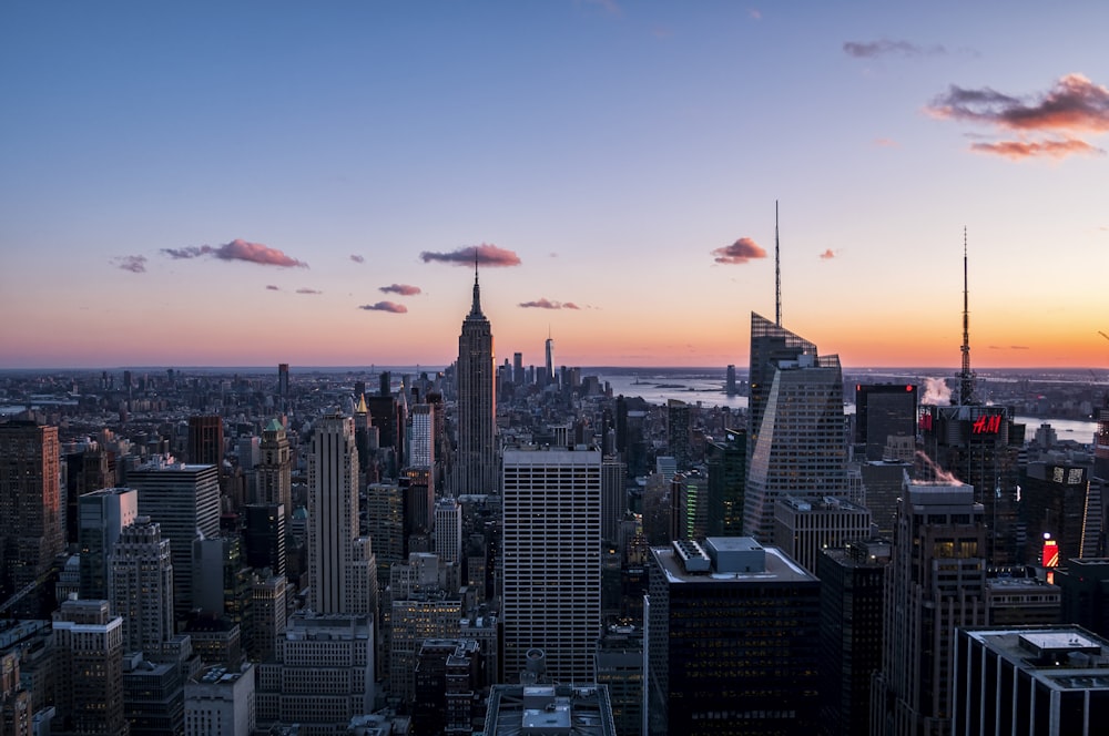 high-rise building during blue hour