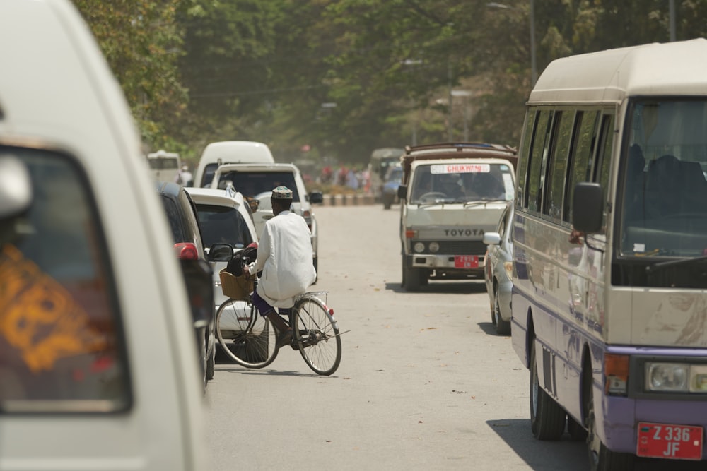 man riding on bicycle