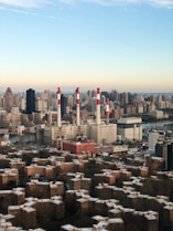 aerial photography of city buildings