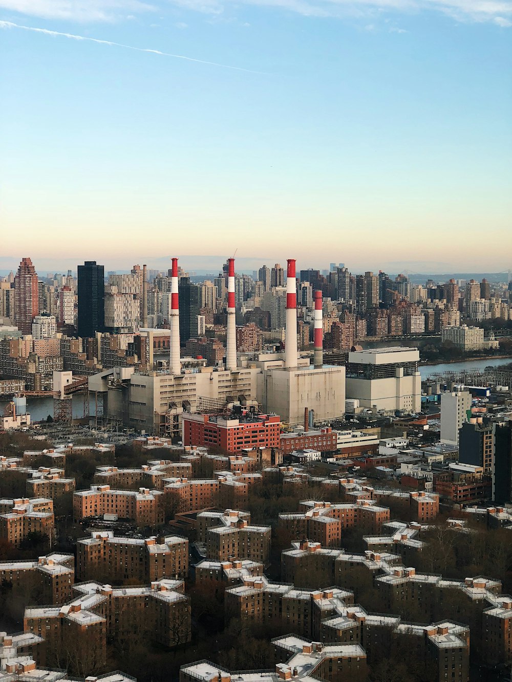 aerial photography of city buildings