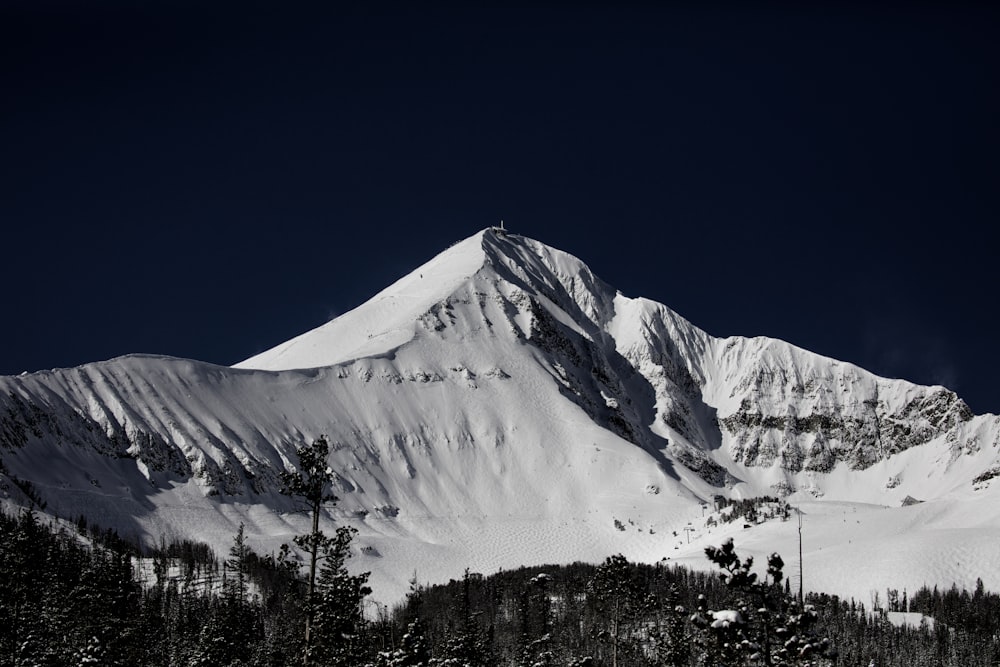 snow capped mountain during clear blue sky