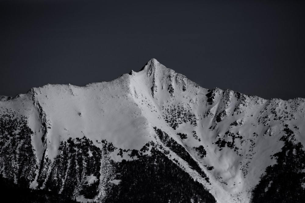 mountain covered by snow