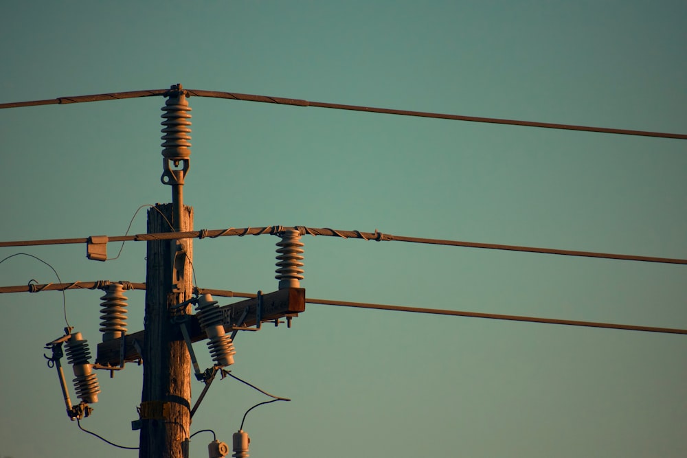 Foto tres cables eléctricos en poste eléctrico – Imagen Gris gratis en  Unsplash