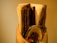 A happy customer holding the travel utensils set.