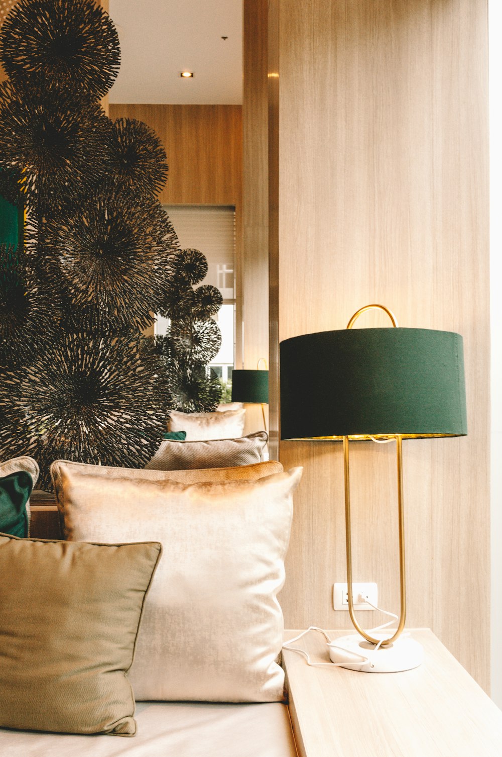 green table lamp