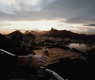 man looking at watch