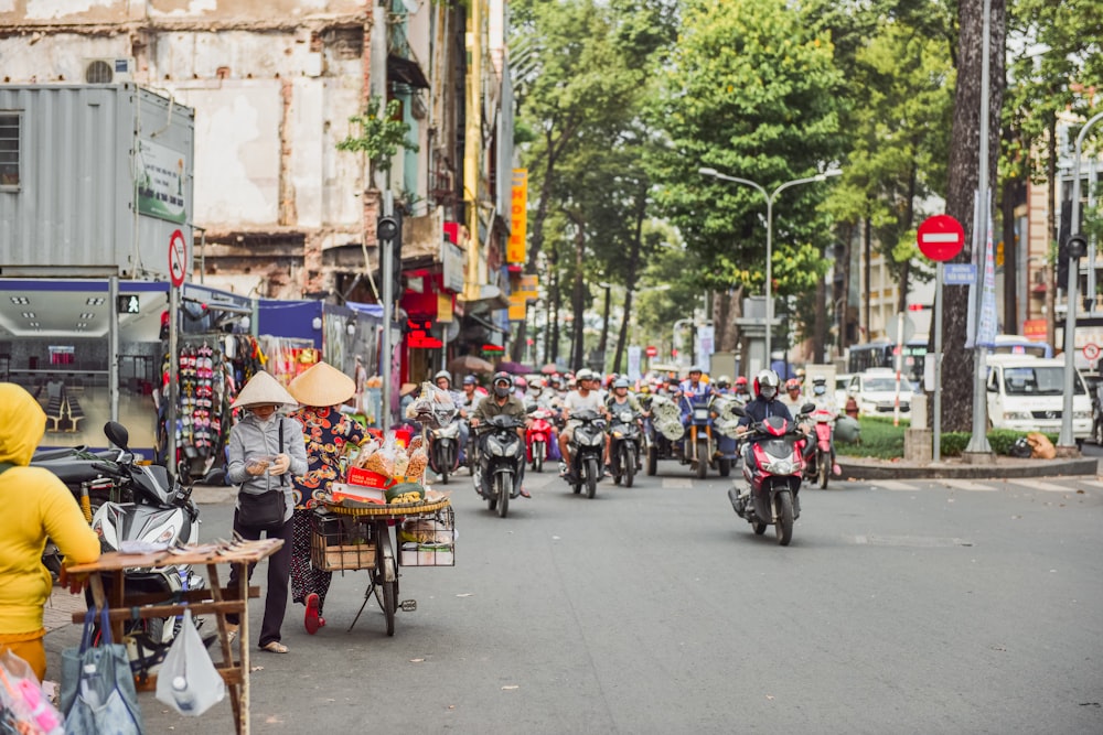 motorcycles on street during daytime