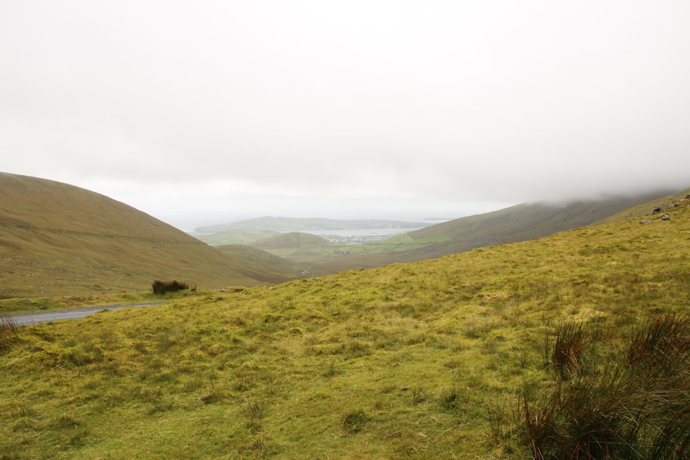 green grass field near mountain during daytime