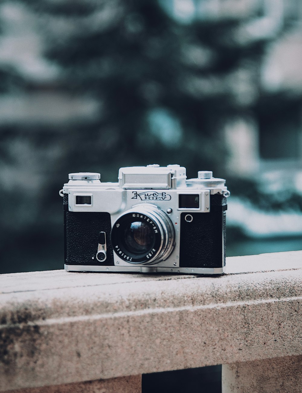 silver and black bridge camera