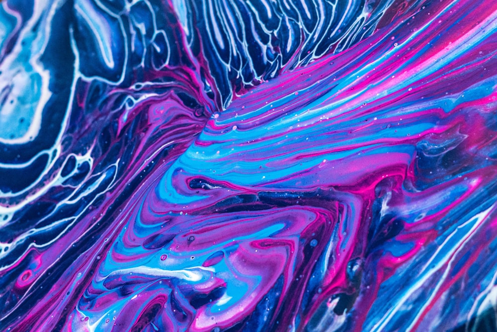 Purple And Multicolored Digital Abstract Wallpaper Photo Free