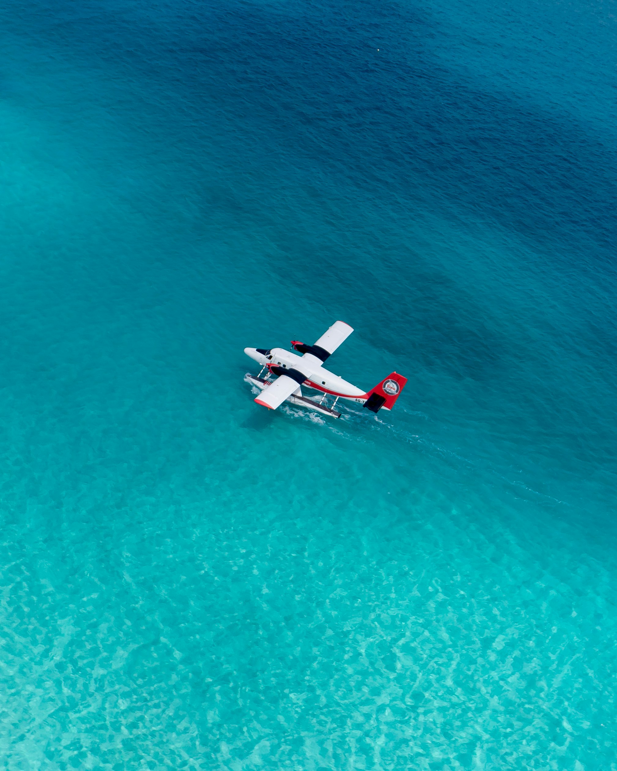 white sea plane