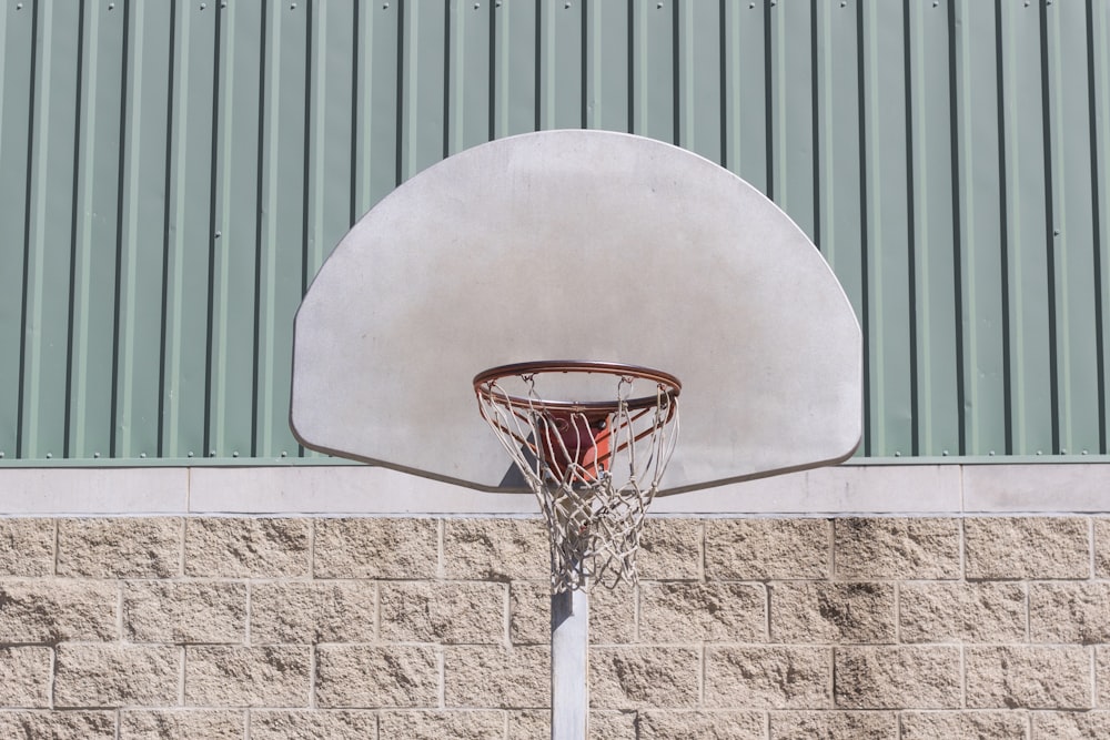 gray basketball hoop