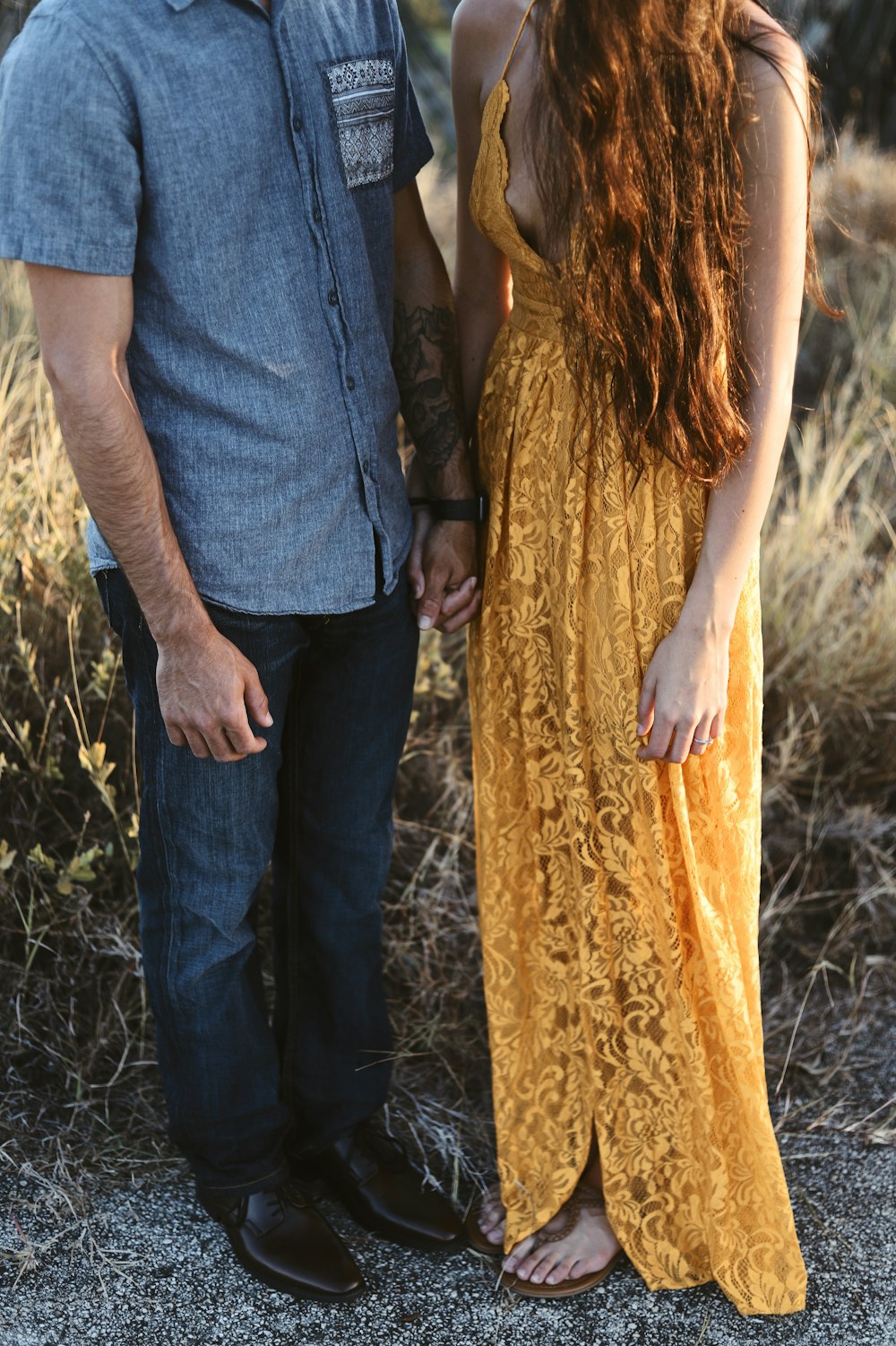 women's yellow floral dress