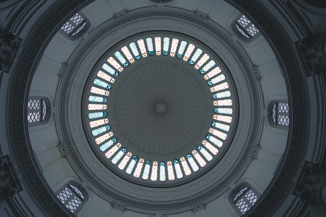 round white painted ceiling