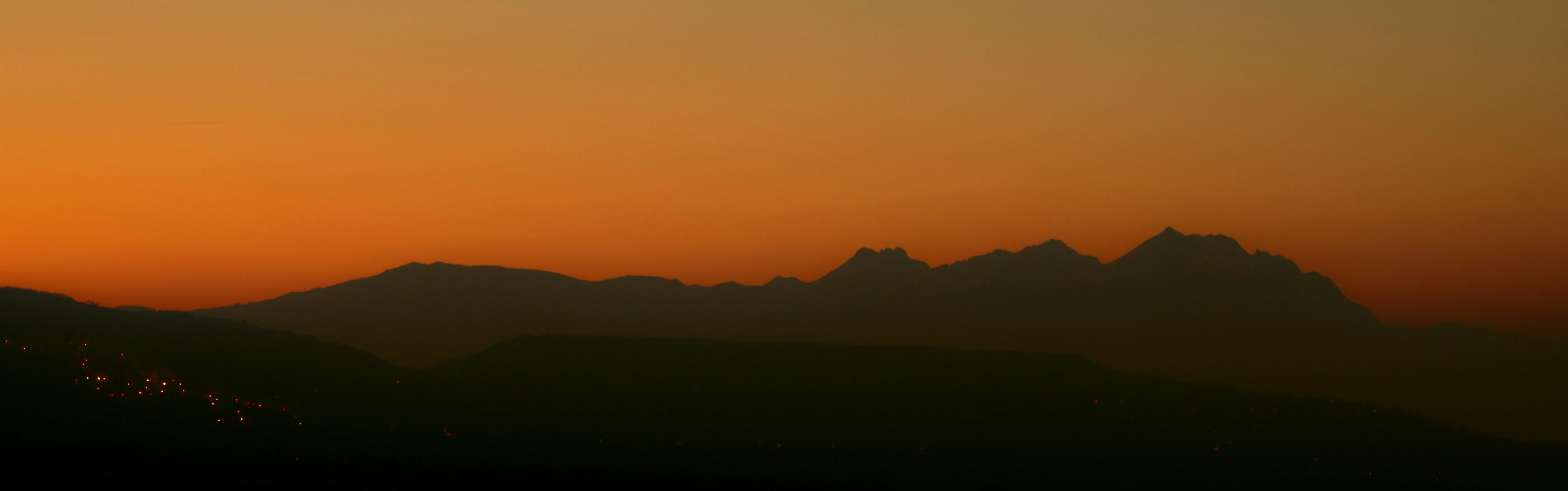 Sunset Over Mountains