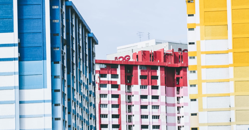 three high-rise buildings