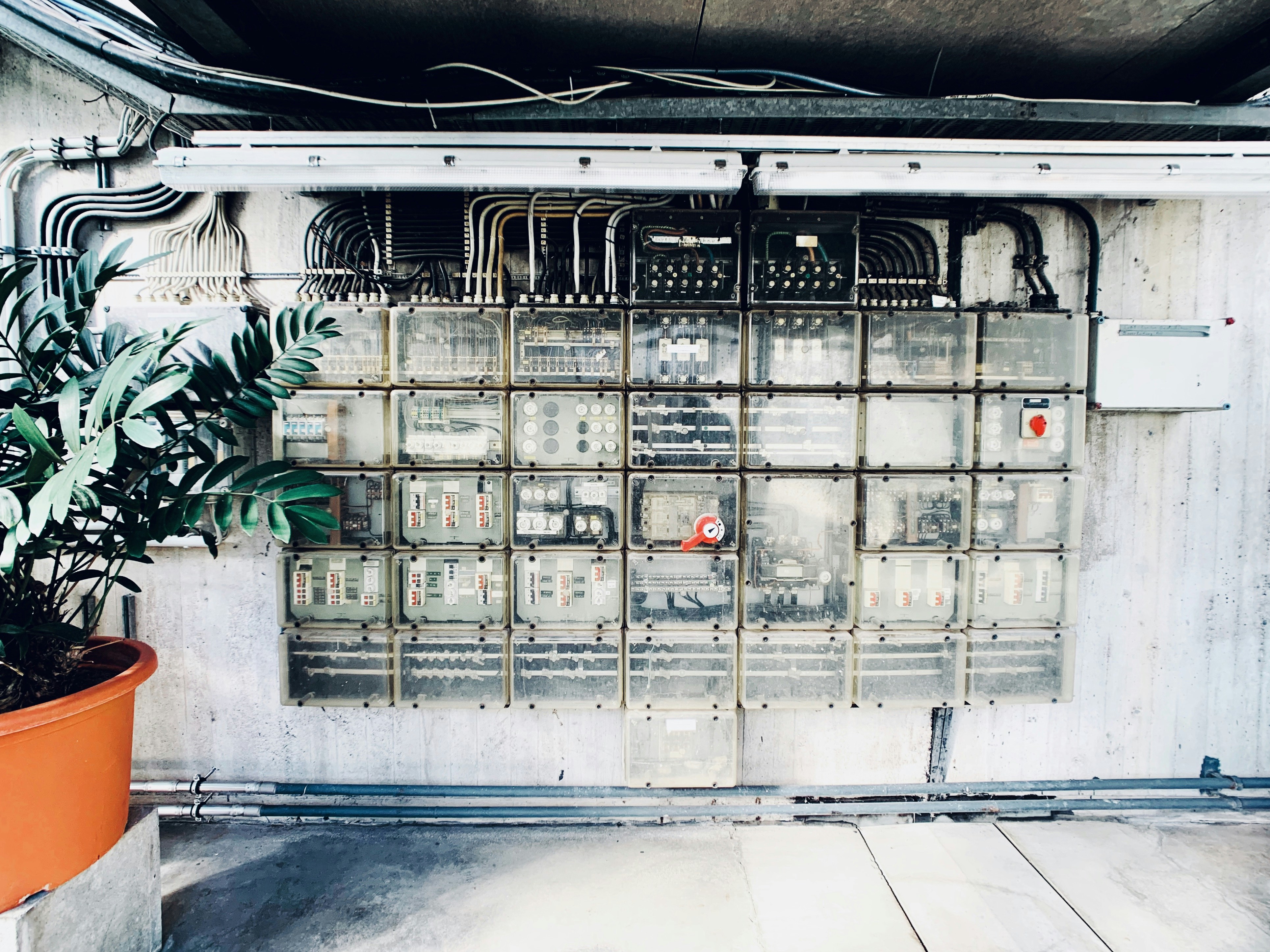 inside of electrical panel - house electrical panel