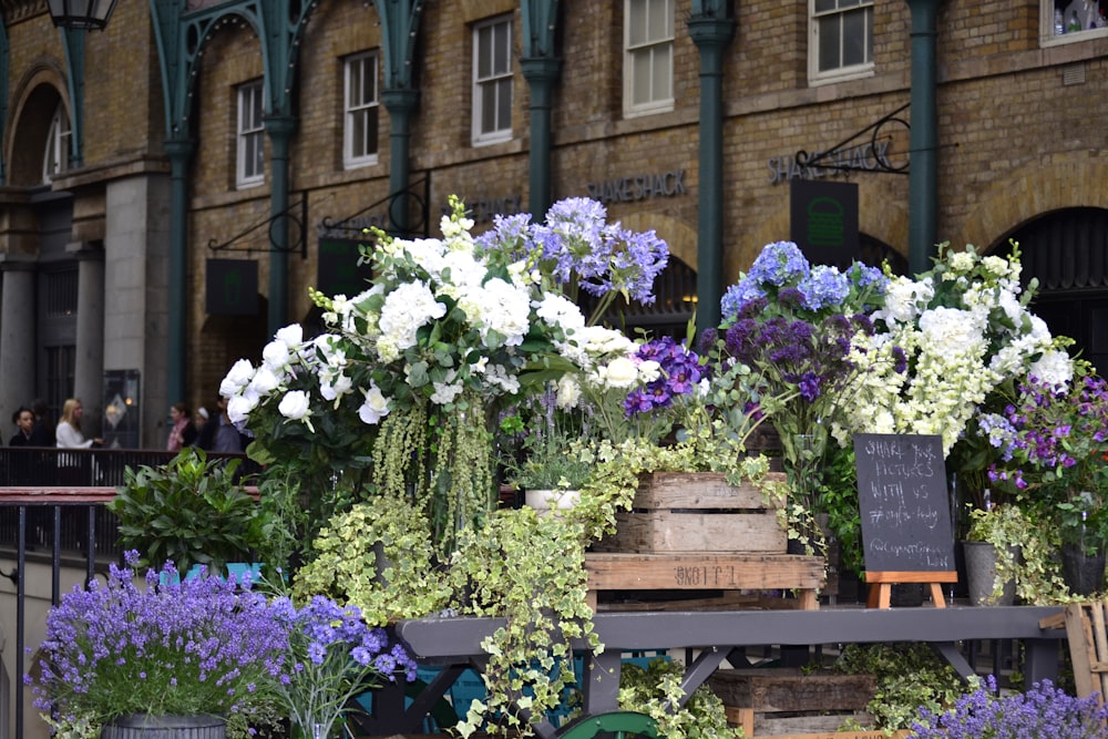 pile of arranged flowers