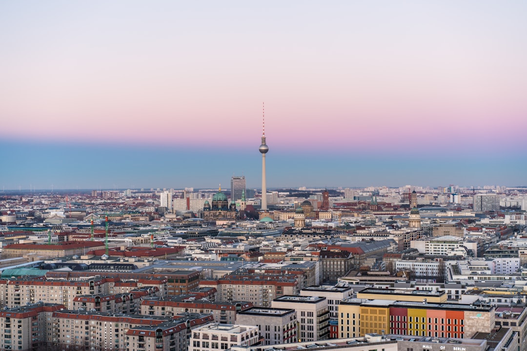 white tower in the middle of city, Sometimes even Berlin can be beautiful