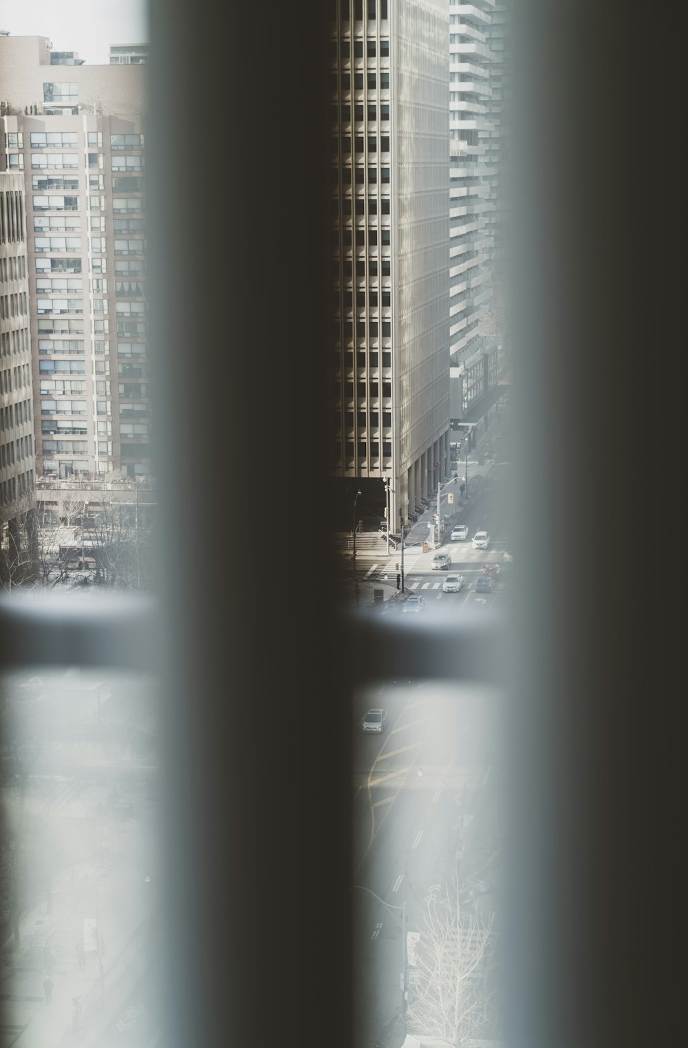 a view of a city from a window