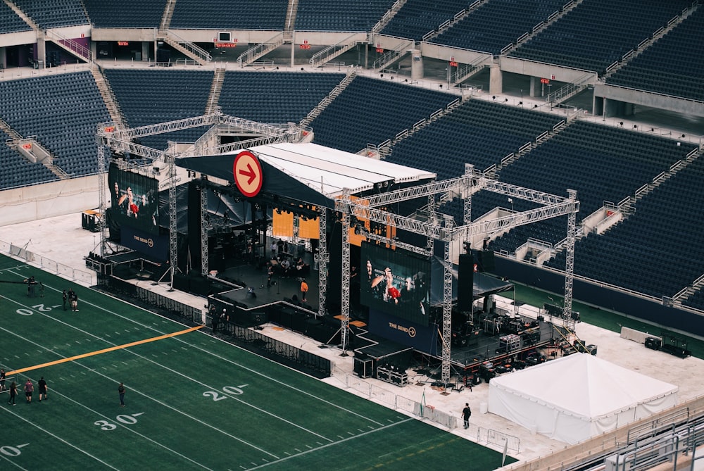 stage on football field