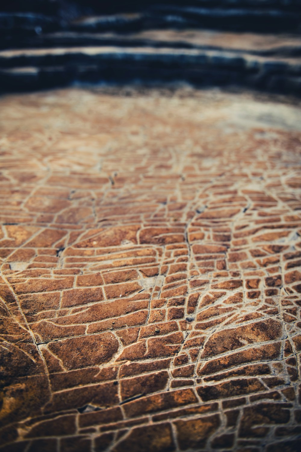 a close up view of a brick surface