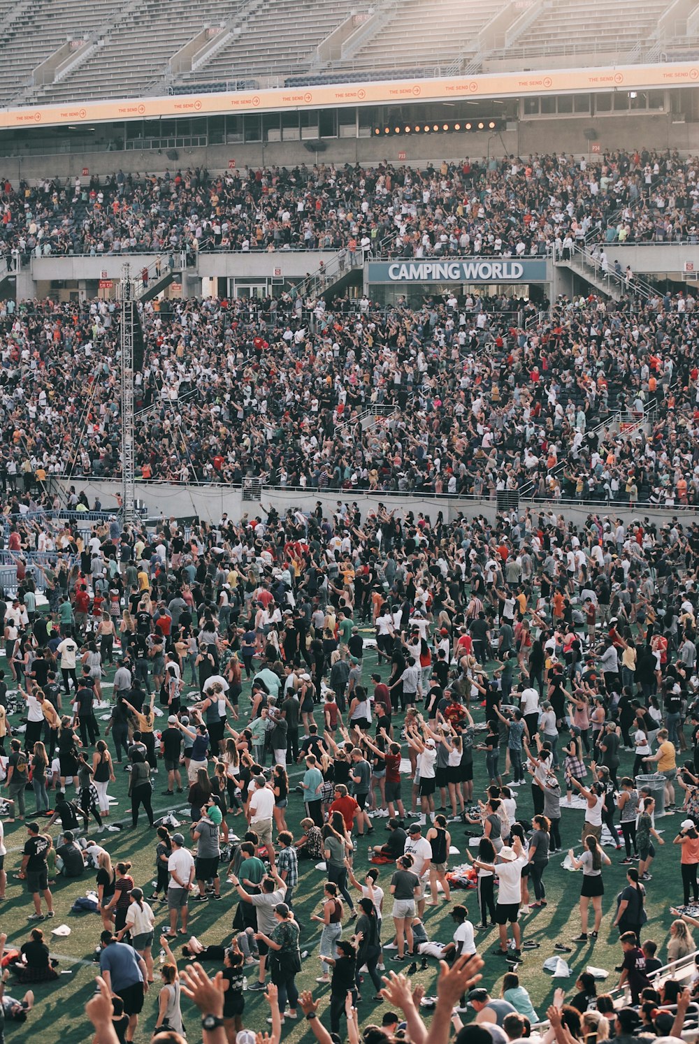 crowd of people inside dome