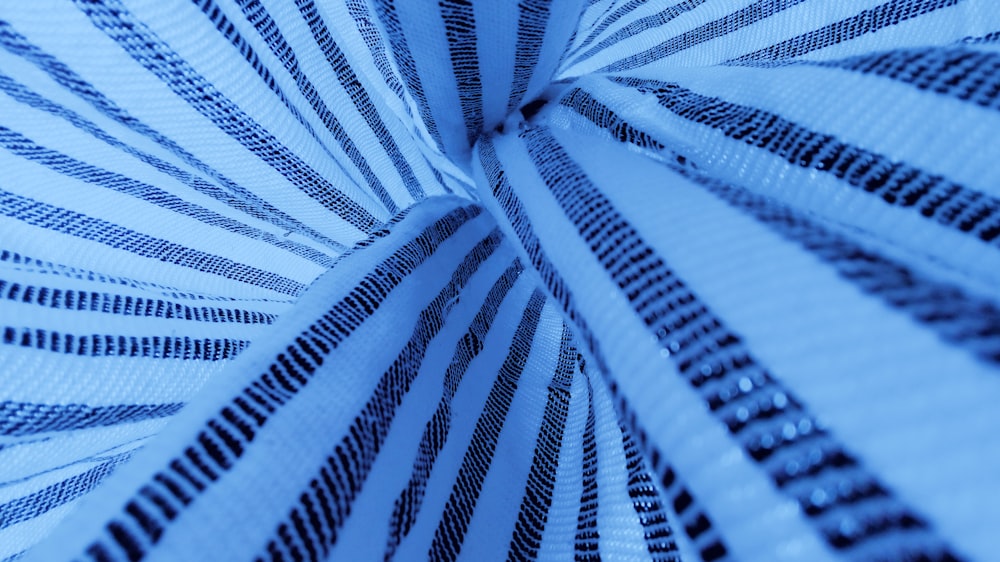blue striped textile