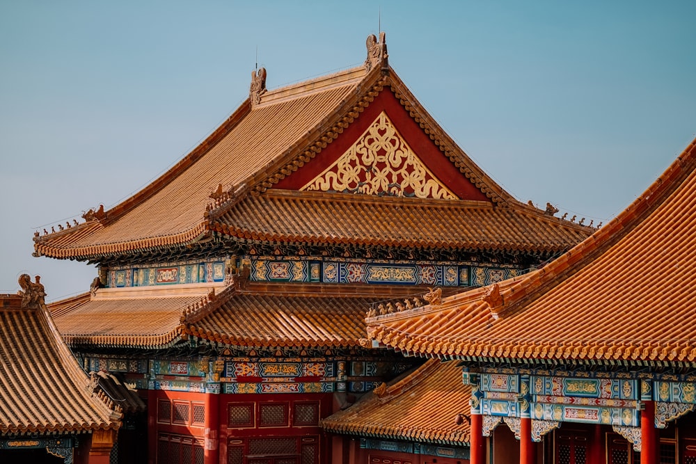 brown and red temple during daytime